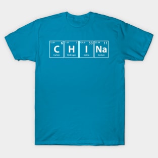 China (C-H-I-Na) Periodic Elements Spelling T-Shirt